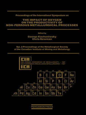 cover image of Proceedings of the Metallurgical Society of the Canadian Institute of Mining and Metallurgy